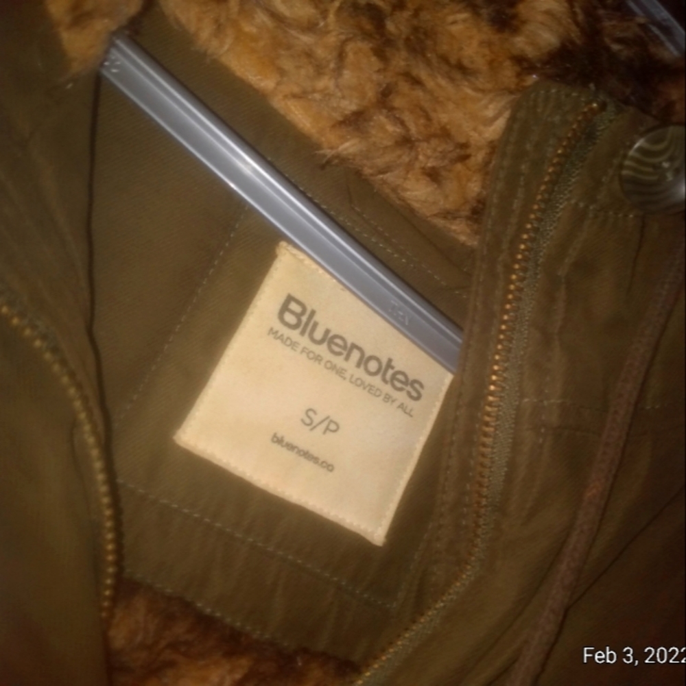 Bluenotes dark Green coat with fur lined hood